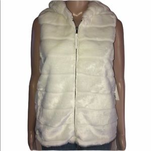American Rag fuzzy hooded vest